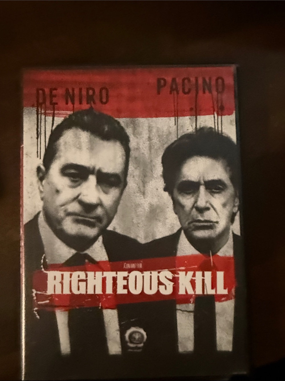 Righteous Kill Movie Poster Art Print - Red, Black & White